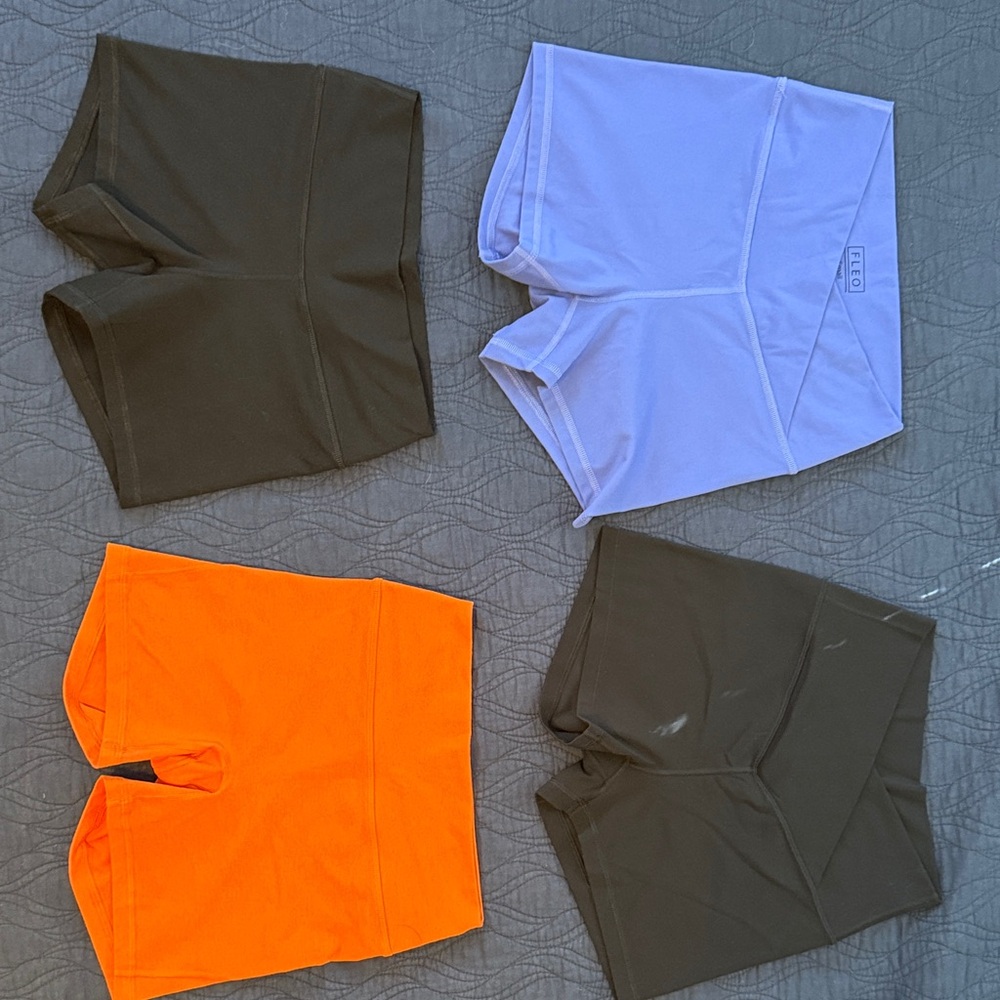 Bundle of Fleo (3) and CRZ Yoga (1) workout shorts - small
